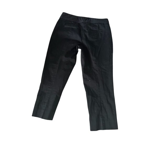 WHITE HOUSE BLACK MARKET WHBM Black Dress Button Detailed Crop Pants Size 4 - Picture 5 of 7